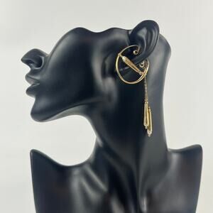 Barbara Barnett 14ktGF Gold Ear Cuffs SET Vtg Hookers OOAK USA Made Earring